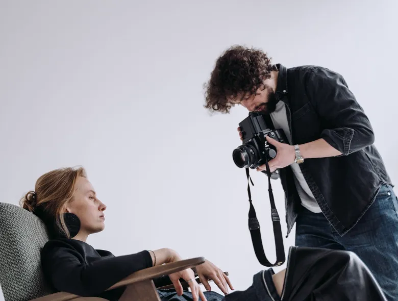 Studio interview lighting